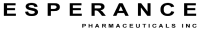 Esperance Pharmaceuticals, Inc.